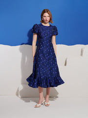 Azure Jacquard ミディワンピース
