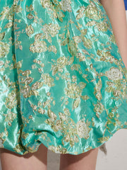 Pistachio Jacquard Mini Dress Green / Z