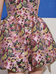Sweet Blossom Jacquard Mini Dress Pink / Z