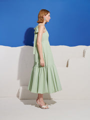Caper Stripe Maxi Dress Pastel Green / Z