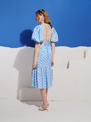 Seaglass Spot Midi Dress Baby Blue / Z