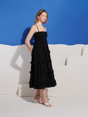 Sandstone Tassel Midi Dress Black / Z