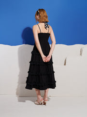 Sandstone Tassel Midi Dress Black / Z