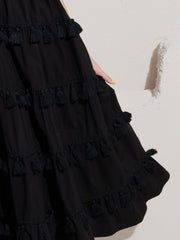 Sandstone Tassel Midi Dress Black / Z