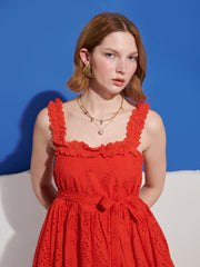 Saffron Trim Mini Dress Red / Z
