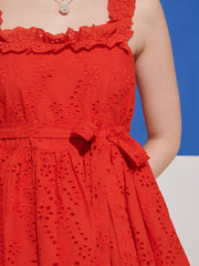 Saffron Trim Mini Dress Red / Z