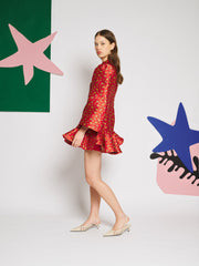 Delphine Jacquard Mini Dress Poppy Red / Z