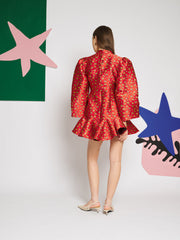 Delphine Jacquard Mini Dress Poppy Red / Z