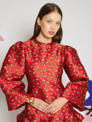 Delphine Jacquard Mini Dress Poppy Red / Z