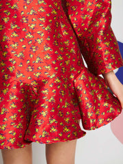 Delphine Jacquard Mini Dress Poppy Red / Z