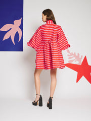 Clara Cherry Jacquard Mini Dress Carmin Red / Z