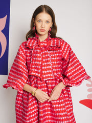 Clara Cherry Jacquard Mini Dress Carmin Red / Z