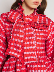 Clara Cherry Jacquard Mini Dress Carmin Red / Z
