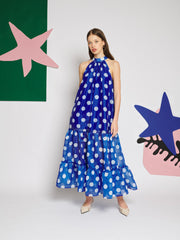 Marine Spot Organza マキシワンピース