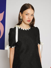 Camille Jacquard Mini Dress Black / Z