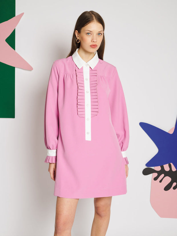 Brigitte Contrast Mini Dress Gum Pink / Z