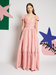 Antibes Taffeta Maxi Dress Nude Pink / Z