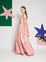 Antibes Taffeta Maxi Dress Nude Pink / Z