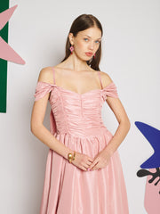 Antibes Taffeta Maxi Dress Nude Pink / Z