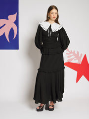 Lumiere Collar Maxi Dress Black / Z
