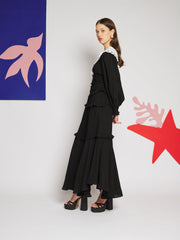 Lumiere Collar Maxi Dress Black / Z