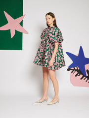 Colette Jacquard Bubble Dress Pink, Green / Z