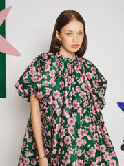 Colette Jacquard Bubble Dress Pink, Green / Z