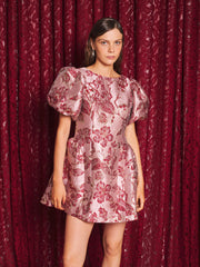 Quartz Jacquard Mini Dress Pastel Pink / Z