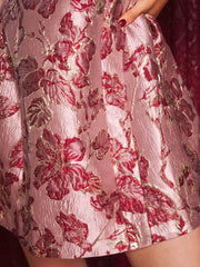 Quartz Jacquard Mini Dress Pastel Pink / Z