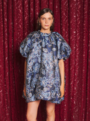 Aquilla Jacquard Mini Dress Indigo Blue / Z