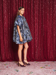 Aquilla Jacquard Mini Dress Indigo Blue / Z