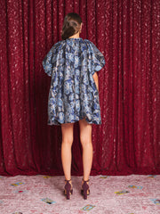Aquilla Jacquard Mini Dress Indigo Blue / Z