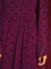 Destiny Spot Maxi Dress Burgundy Red / Z