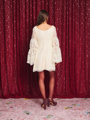 Mira Lace Mini Dress Vintage Cream / Z