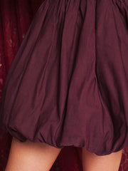 Astra Bubble Hem Dress Burgundy Red / Z