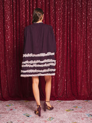 Whisper Lace Trim ミニワンピース