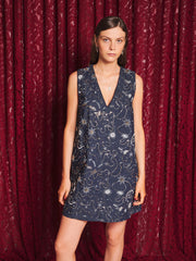 Zodiac Denim Mini Dress Denim Blue / Z