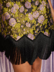 Alexis Jacquard Mini Dress Lime, Lilac, Black / Z
