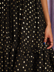 Joan Spot Midi Dress Gold & Black / Z