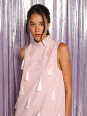 Heiress Tassel Mini Dress Pale Pink / Z