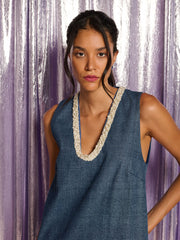 Maxwell Denim Mini Dress Indigo Blue / Z