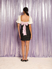 Bianca Bow Mini Dress Black / Z