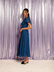 Veronica Lace Maxi Dress Royal Blue / Z