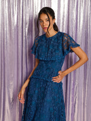 Veronica Lace Maxi Dress Royal Blue / Z