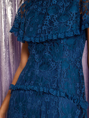 Veronica Lace Maxi Dress Royal Blue / Z