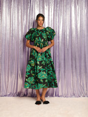 Manor Jacquard ミディワンピース