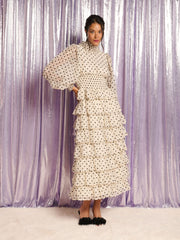 Valance Spot Maxi Dress Pearl Ivory / Z