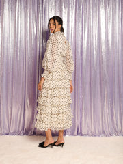 Valance Spot Maxi Dress Pearl Ivory / Z