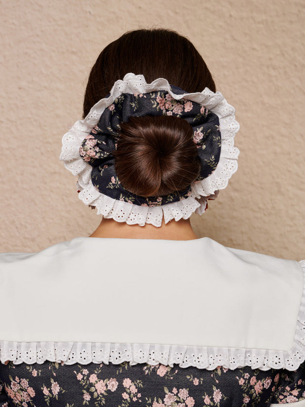 Eclipse Ditsy Scrunchie Dark Navy Blue / Z