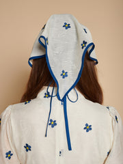 Livia Embroidered Heavy Scarf Soft White / Z